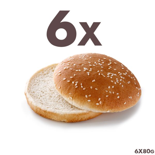 BB&B Hamburger Bun Sesame Seeds Sliced (6pc) - Frozen